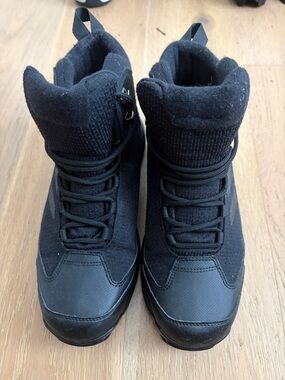 Adidas Terrex Black High-Top Knit Lace-Up Boots